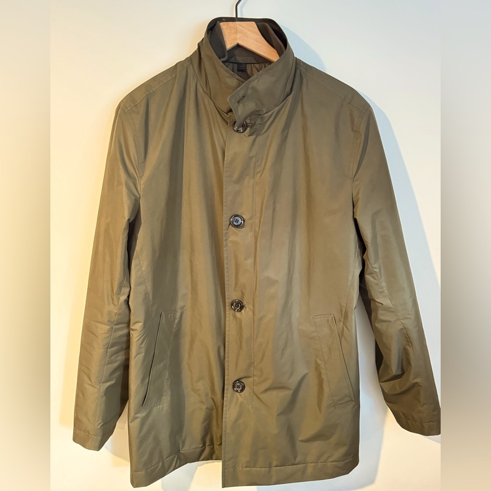 Hugo Boss Olive Green Prima-loft Insulated Waterproof Rain Mac